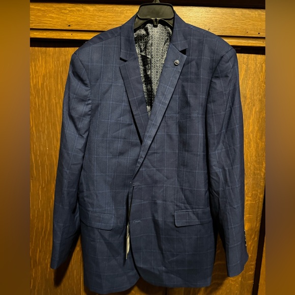 Johnny Bigg Marine Gianni Check 2B Suit Jacket Blazer, NEW, 46, 48 - Picture 2 of 8